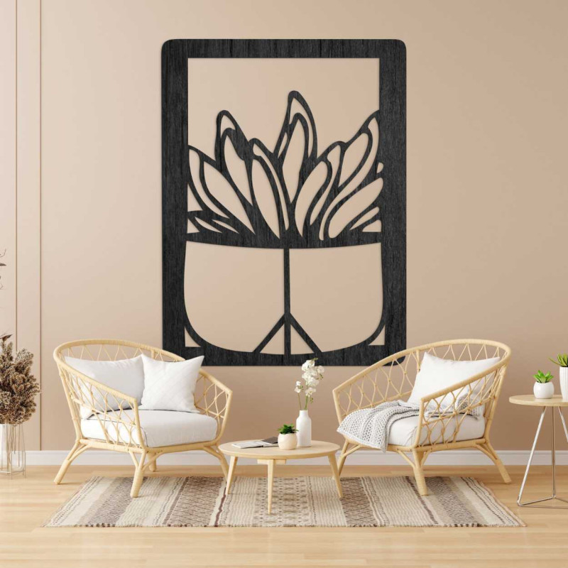 Modern cut wooden wall decor  - CACTUS TEDENS |...