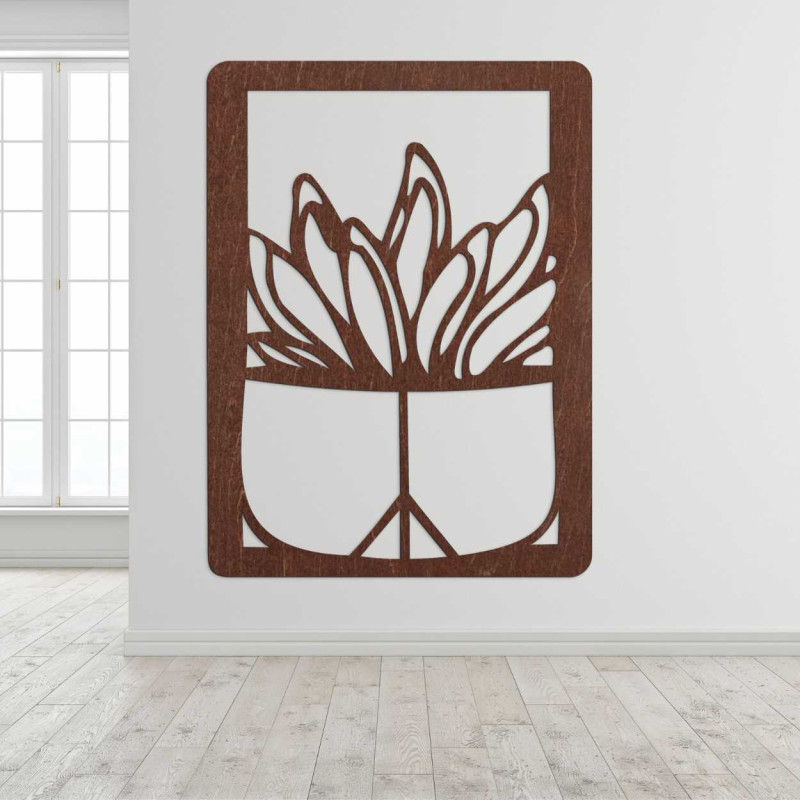 Modern cut wooden wall decor  - CACTUS TEDENS |...