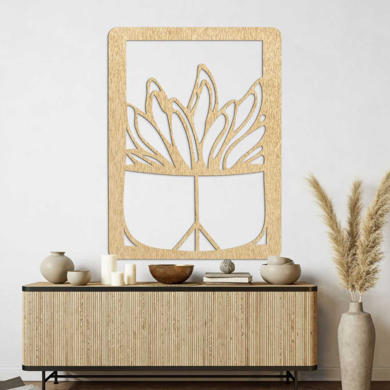 Modern cut wooden wall decor  - CACTUS TEDENS |...