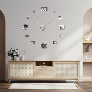 Elegant clock made of plexiglass, adjustable diameter up to 130 cm.