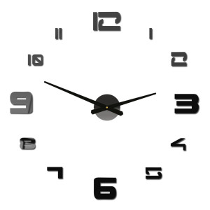 Elegant clock made of plexiglass, adjustable diameter up to 130 cm. 2