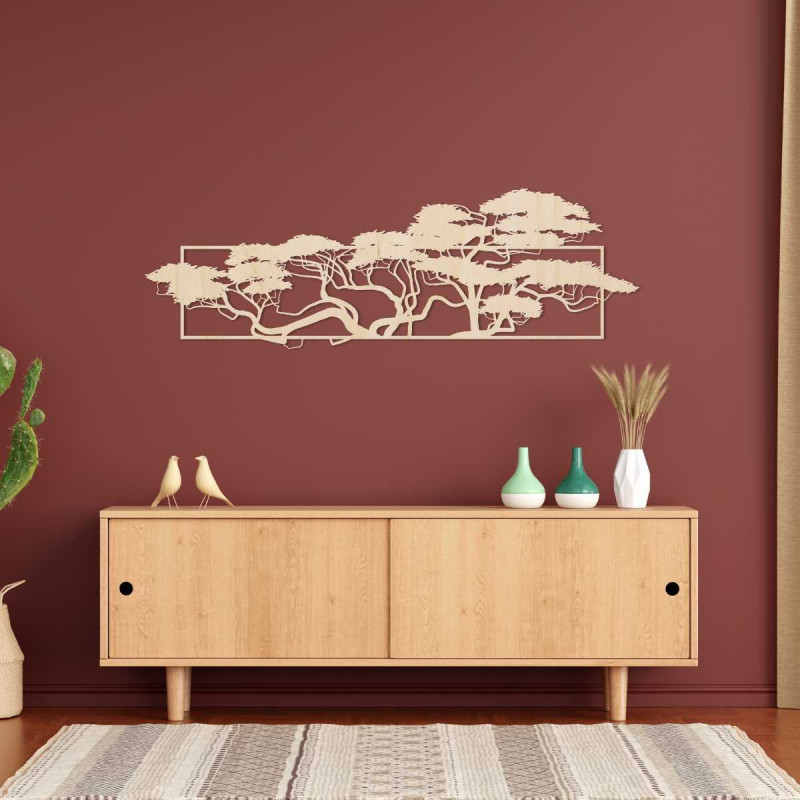 Wall painting with a pine motif - TIRALIN