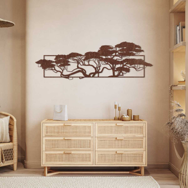 Wall painting with a pine motif - TIRALIN