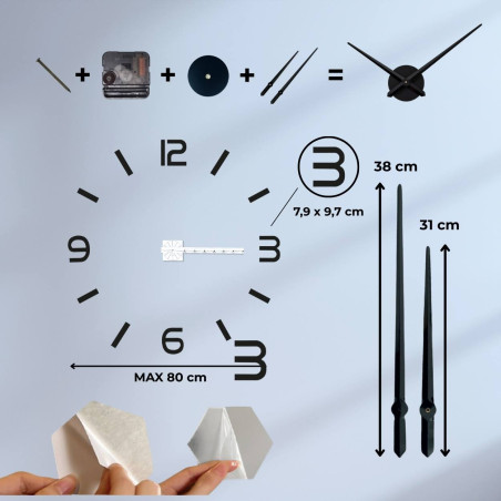 Stick-on wall clock - SONOMA