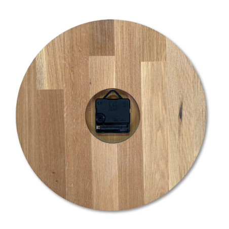 Wall clock made of solid wood with an original look