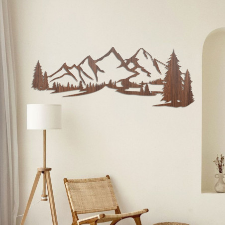 Mountain landscape on the wall - a modern addition to a cozy interior.
