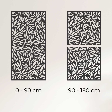 Wooden wall panel with plant motif - DOROZ