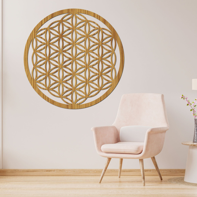 The Mandala, the Flower of Life, is an ancient geometric symbol that represents unity, harmony, and the endless cycle of life.