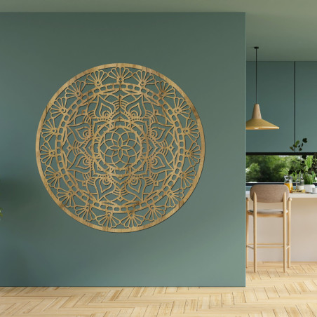 Elegant wooden mandala flower of life - AFORDI