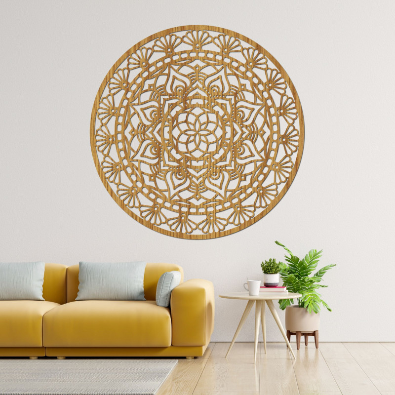 Elegant wooden mandala flower of life - AFORDI