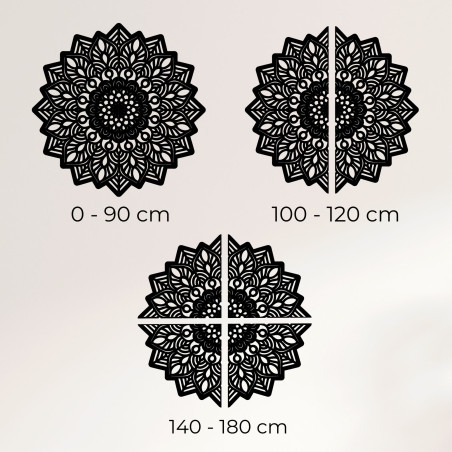 Elegant wooden wall decoration mandala sun - SOLIS