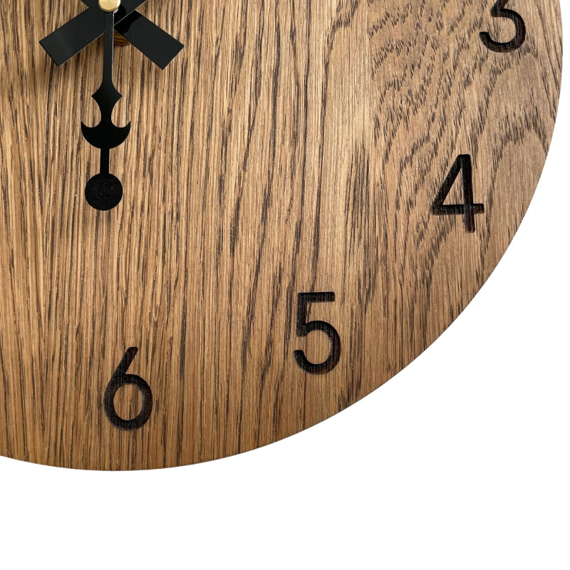 Designer clock made of solid wood