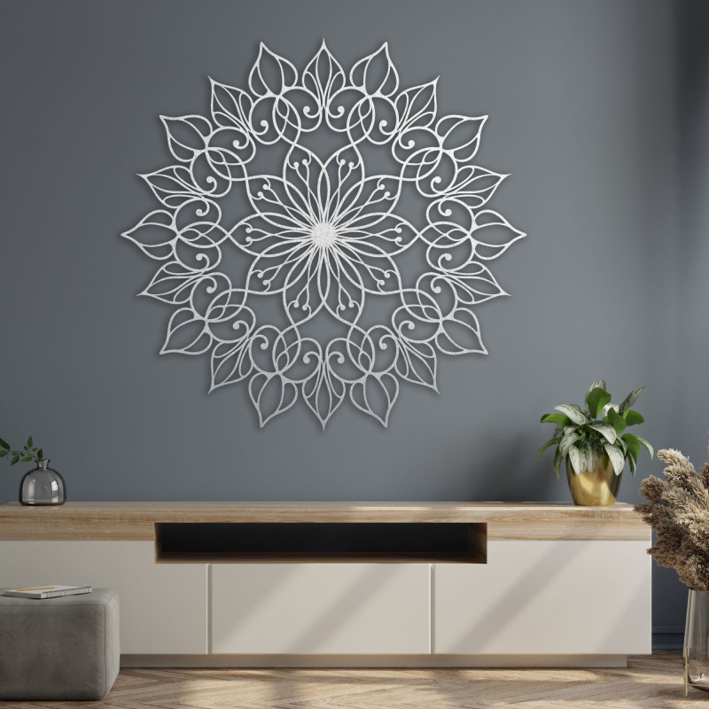 A wooden mandala is a fascinating decoration that symbolizes harmony and balance.