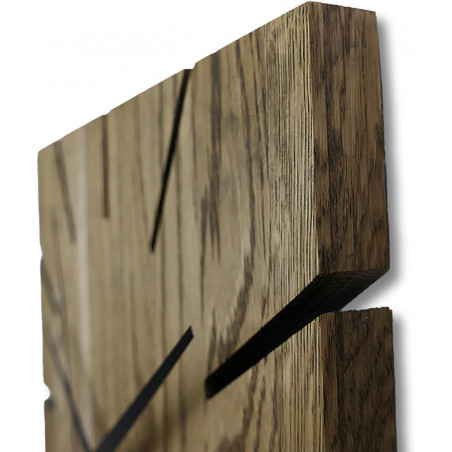 wall clock made of oak wood. wall clock made of oak wood.