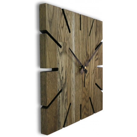 wall clock made of oak wood. wall clock made of oak wood.