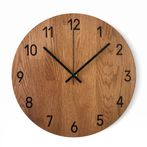 Luxurious wall clock made of oak wood - VAERKA 2