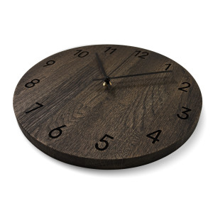 Oak wall clock with luxurious design - MATKON 2