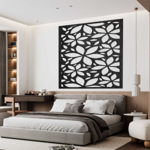 copy of Wooden wall decoration flowers square- SAJFO 2