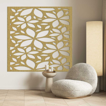 copy of Wooden wall decoration flowers square- SAJFO