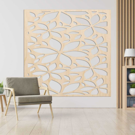 copy of Wooden wall decoration flowers square- SAJFO