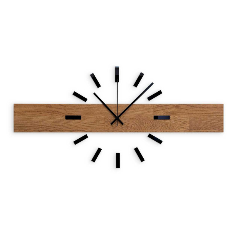 Designer wooden clock with sophisticated workmanship.