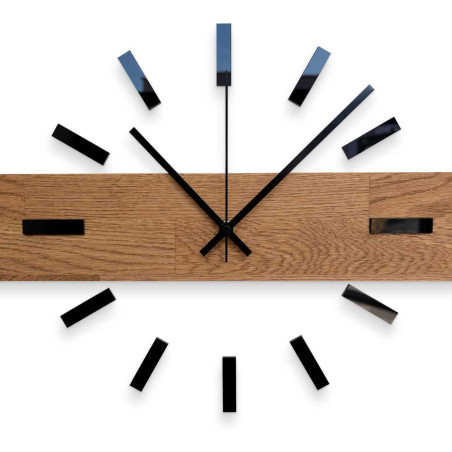 Handmade wooden clock with an original look.