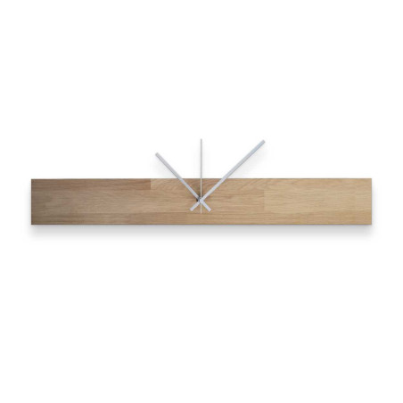 Wooden clock with a vertical shape and a modern look