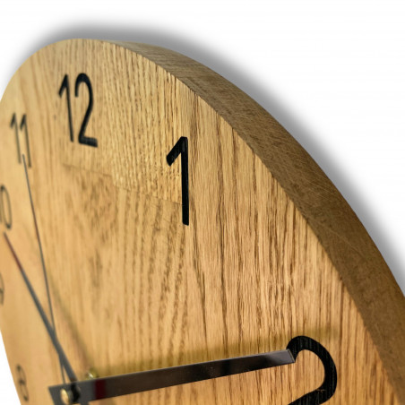 Elegant clock made of high-quality oak wood