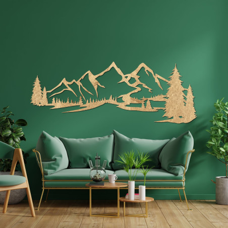 Wooden wall decoration - Mountain panorama Wooden wall decoration - Mountain panorama