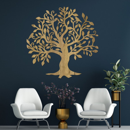Tree of life painting. Wooden wall painting of a tree and branches. Tree of life painting. Wooden wall painting of a tree and branches.