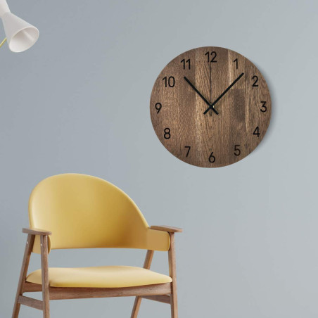 Minimalist wooden clock as a design decoration