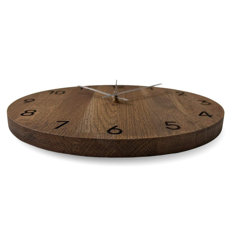 Minimalist wooden clock as a design decoration