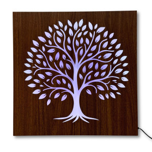 LED picture Tree of Life - wooden decoration with backlight 2