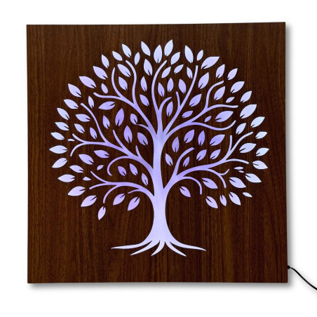 LED picture Tree of Life - wooden decoration with backlight