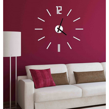 Modern wall clock made of plastic. Own production, X-momo