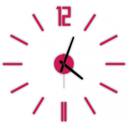 Modern wall clock made of plastic. Own production, X-momo