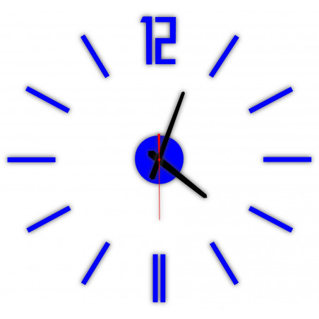 Modern wall clock made of plastic. Own production, X-momo
