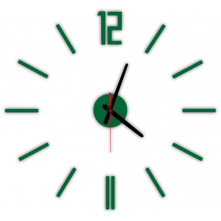 Modern wall clock made of plastic. Own production, X-momo
