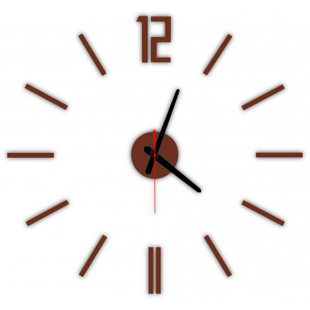 Modern wall clock made of plastic. Own production, X-momo