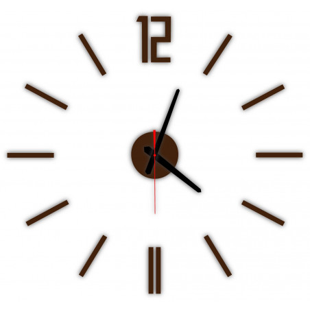 Modern wall clock made of plastic. Own production, X-momo