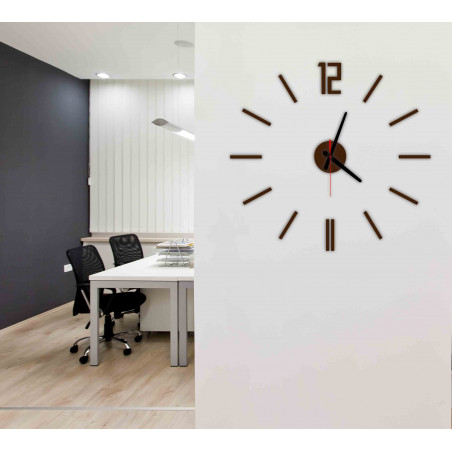 Modern wall clock made of plastic. Own production, X-momo