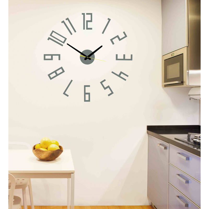 Modern wall clock made of plastic. Own production, X-momo