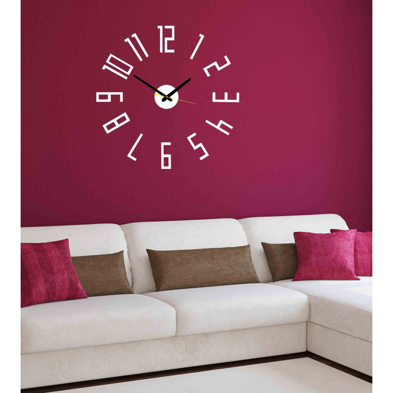 Modern wall clock made of plastic. Own production, X-momo