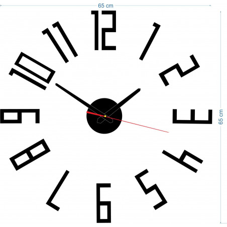 Dimensions of wall clocks made of plastic. Trendy clocks as a picture.