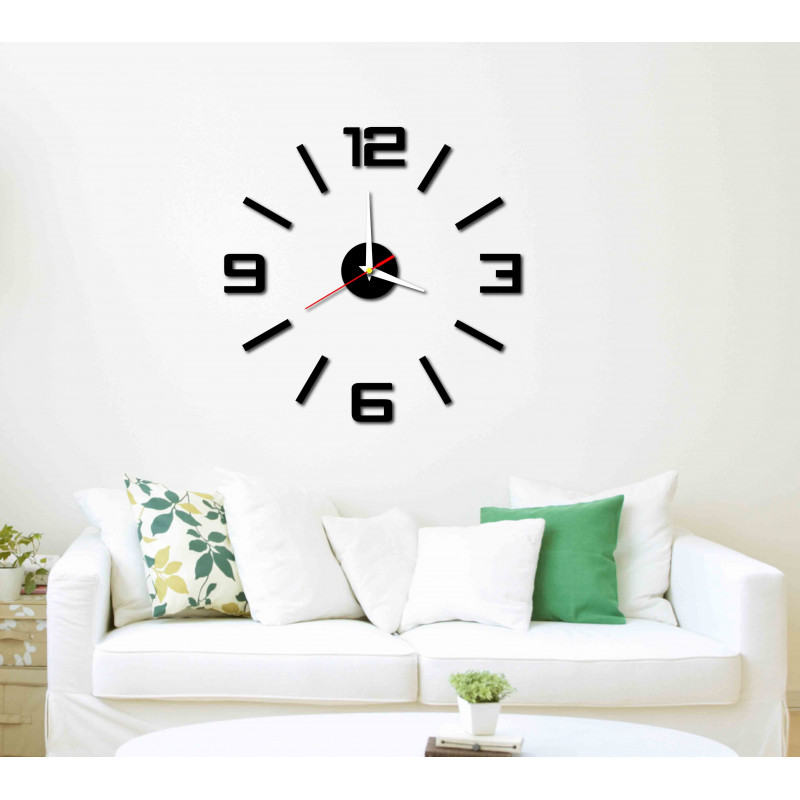 Modern wall clock made of plastic. Own production, X-momo