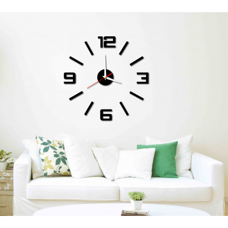 Modern wall clock made of plastic. Own production, X-momo