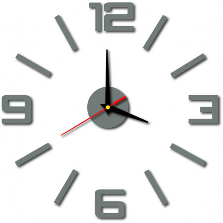 Modern wall clock made of plastic. Own production, X-momo