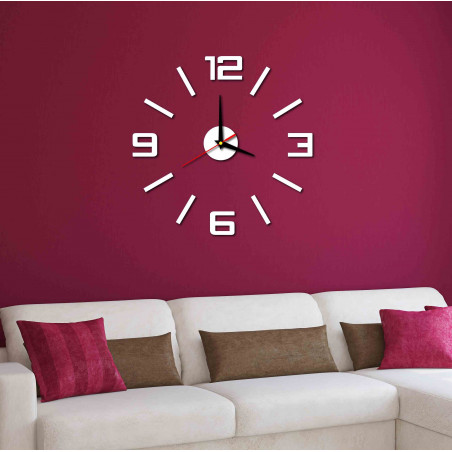 Modern wall clock made of plastic. Own production, X-momo