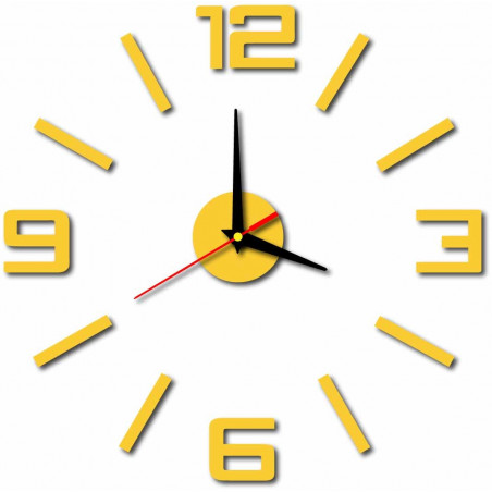 Modern wall clock made of plastic. Own production, X-momo