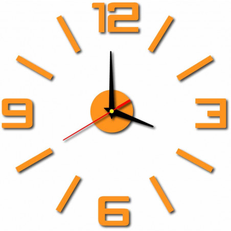Modern wall clock made of plastic. Own production, X-momo